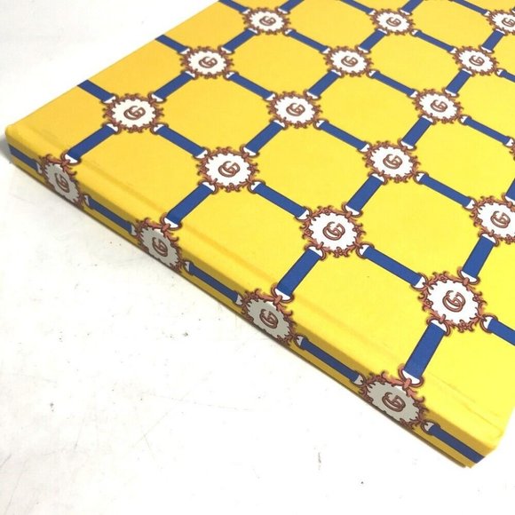 GUCCI picture Logo GG Sketchbook Note Stationery notebook paper yellow Unused - Picture 6 of 9